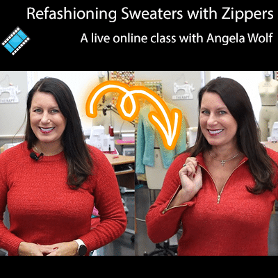 Learn How to Refashion Sweaters with Zippers ~ Online Zoom Tutorial on Patternreview