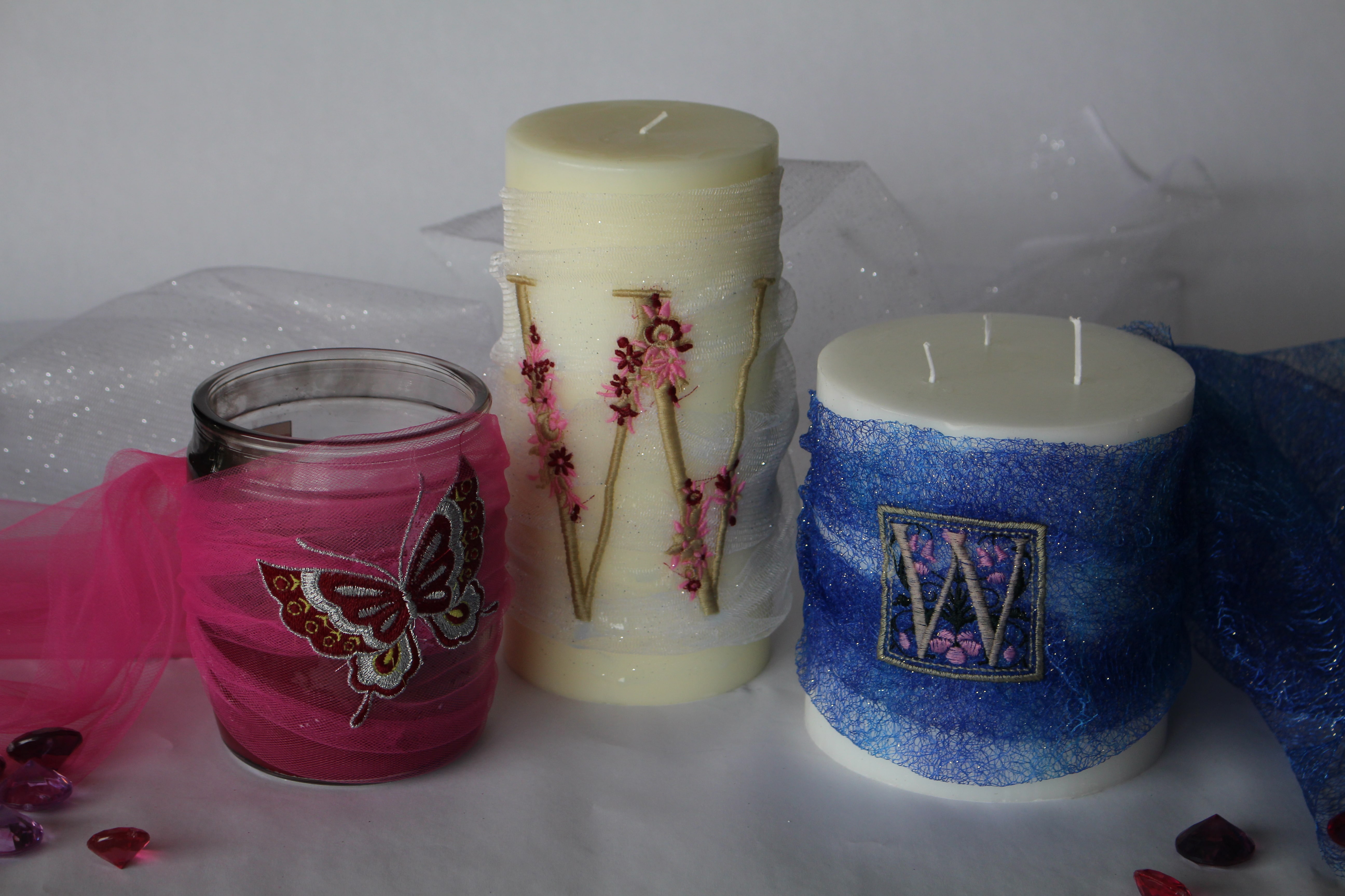 candle_(241) Angela Wolf tulle candle projects